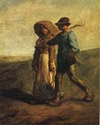 Jean Francois Millet Going to work oil on canvas